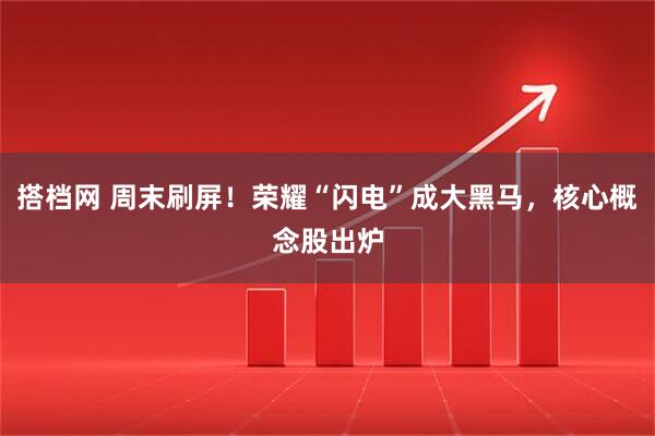 搭档网 周末刷屏！荣耀“闪电”成大黑马，核心概念股出炉